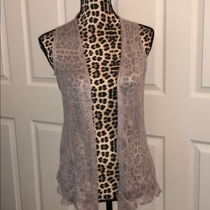 Eileen Fisher sheer linen vest size XS